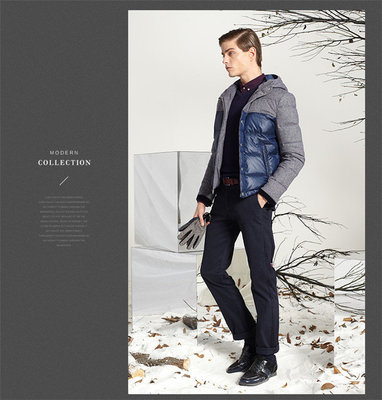 FAIRWHALEJEANS 馬克華菲 馬克華菲羽絨服 冬裝新款男修身拼接連帽短款羽絨服外套 047深藍(lán)色 男羽絨服 男式 7144157247047 - FAIRWHALEJEANS 馬克華菲正品特賣(mài) - 好樂(lè)買(mǎi)限時(shí)特賣(mài)